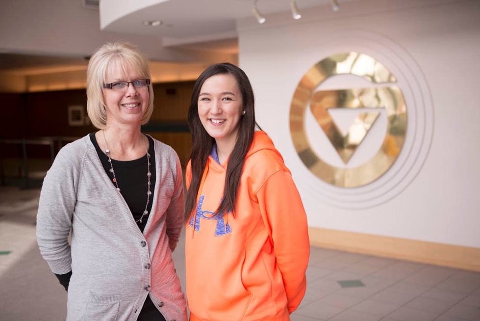 Nancy Kamphuis, left, Hailey Stanford